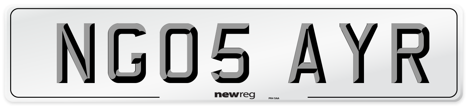 NG05 AYR Number Plate from New Reg